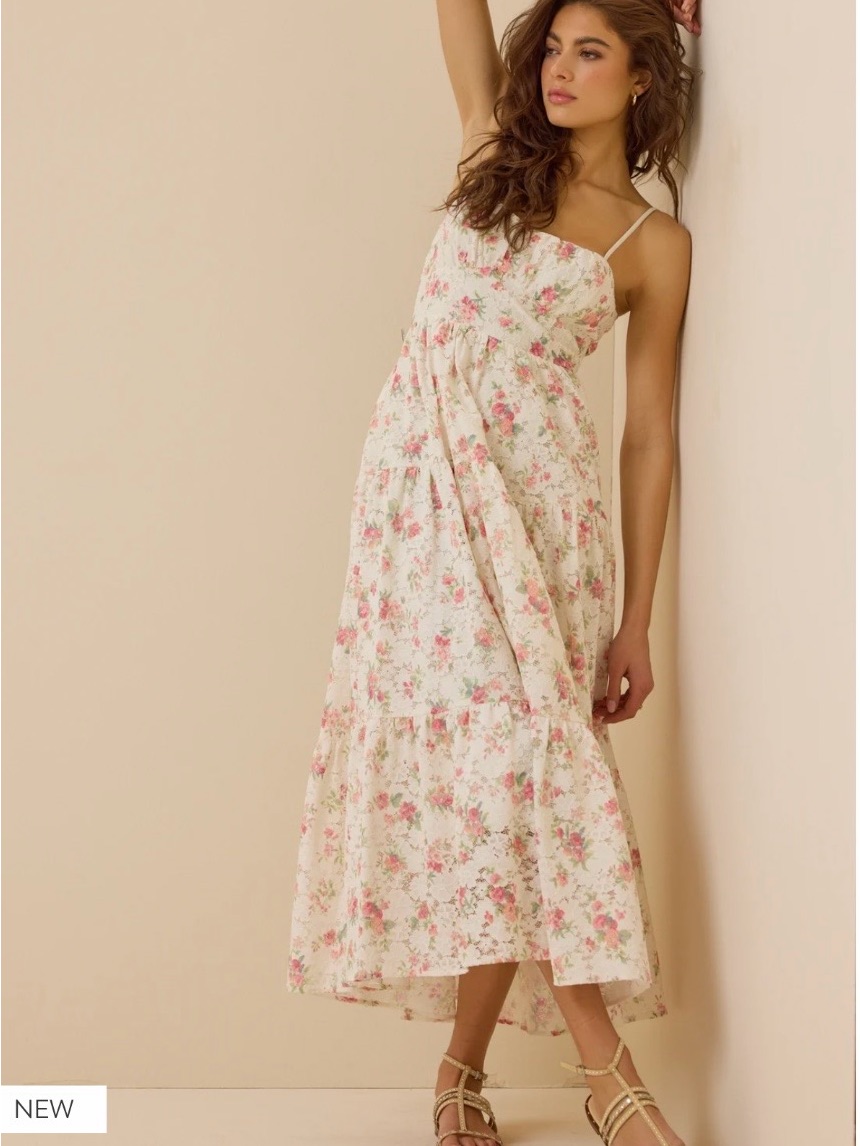 Edeline Floral Lace Maxi Dress
